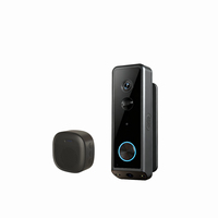 Nouvelle sonnette de porte WiFi avec caméra, étanche IP65, alimentée par batterie, 5MP, grand angle de 190 degrés, audio bidirectionnel, interphone, application CloudEge, solaire
