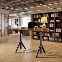 Bureau d'écriture moderne automatique en acier, réglable en hauteur, ergonomique, durable, autoportant, pour bureau commercial ou chambre à coucher
