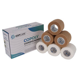 ضمادة مرنة ملفوفة بألوان رياضية متماسكة مقاومة للماء خالية من اللاتكس 5 * m ضمادة ذاتية لدعم العينة - Product Image 2