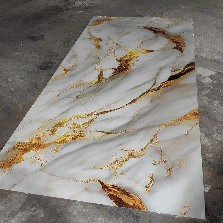 Morden Stylish High Glossy PVC Marble Sheet UV Ceiling Wall Panel Board ...