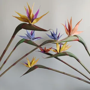 Fleur artificielle de qualité supérieure en latex, oiseau de <span class=keywords><strong>paradis</strong></span>, décoration intérieure, fleurs haut de gamme - Product Image 1