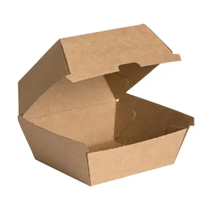 Individuelle Burger-Schachtel Verpackung Großhandel Lebensmittelverpackung Burger Takeaway-Schachtel