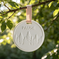 Diffuseur de parfum suspendu en céramique blanche fait main avec logo personnalisé Finru, OEM, pour la maison, longue durée, pour armoire, vente en gros