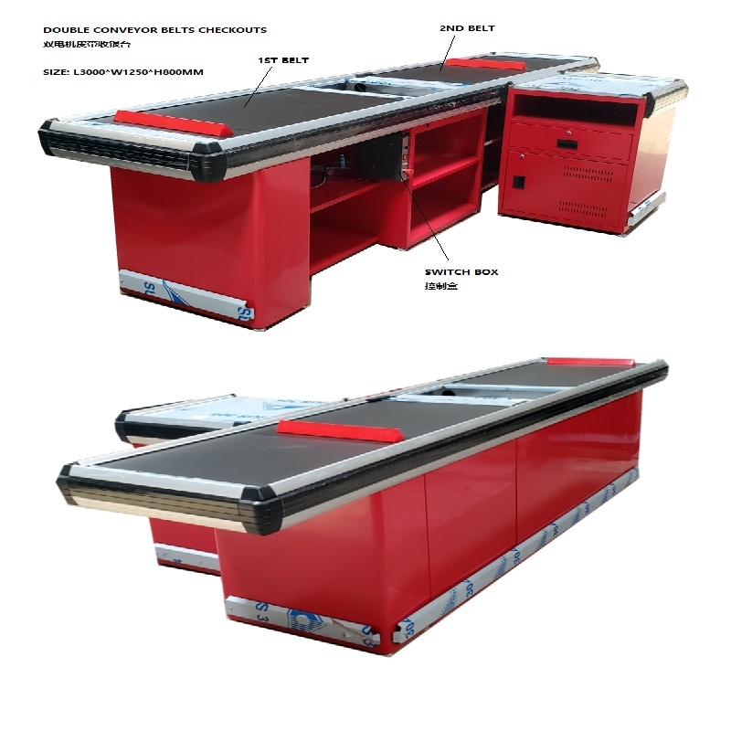 Stainless Steel Surface Checkout Counters for