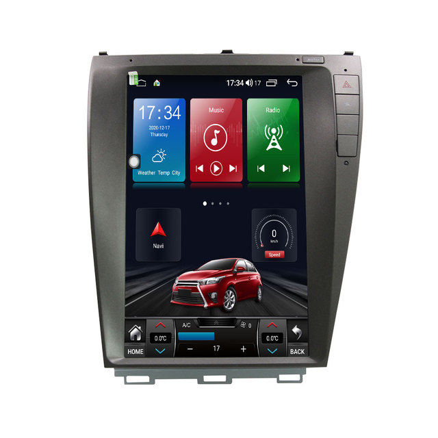 12.1 Inch Tesla Style Vertical Screen GPS Navigation Car Radio for Lexus Es Es250 Es300 Es330 Es350 2009 - 2012 Android Car DVD