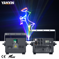IP65 Wasserdichter 5W-15W RGB Vollfarbiger 3D-Animations-Laserprojektor ILDA DMX Outdoor-Laserlicht für Szenische Hochzeiten und Bühnenshows