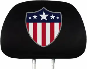 Hoge Kwaliteit Custom Vlag Amerikaanse Auto Hoofdsteun Reclame Auto Head Rest Cover