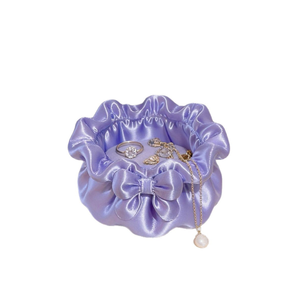 Scatola portaoggetti da scrivania di lusso leggero a forma di fiore, contenitore organizer da donna, ciotola porta gioielli - Product Image 4