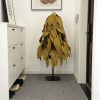 Arbre de la Fortune Artificiel Détachable en Plastique, Plante Verte Simulée Pachira Aquatica, Piquets de Sol pour Décoration Extérieure Jiasheng