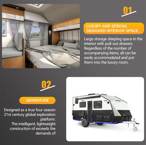 Caravane 4x4 Rv <span class=keywords><strong>Camper</strong></span> Hybrid para la venta de caravana eléctrica - Product Image 4