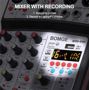 BMG 04D-Consola digital en vivo, <span class=keywords><strong>mezclador</strong></span> de audio artesanal, usado para fiestas de mezcla de <span class=keywords><strong>canciones</strong></span> en vivo - Product Image 6