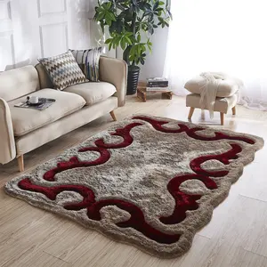 Tapis Usine Forme Personnalisée Tapis Polyester 3D Shaggy Tapis Tapis