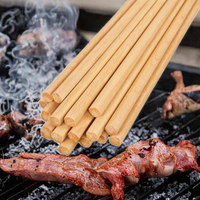 Brochettes rondes en bambou de 5,0 mm, 40 cm de long, jetables, écologiques, résistantes à la chaleur, pour barbecue et grillades de viande