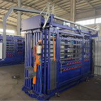 Chute d'encastrement robuste automatique et manuelle pour bovins avec balance, en acier et métal, équipement agricole pour le bétail