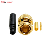 Conector Macho BNC SDI de 12G, Totalmente Chapado en Oro con Cubierta Protectora para Cable RG179 de 75 Ohmios, Grado de Transmisión