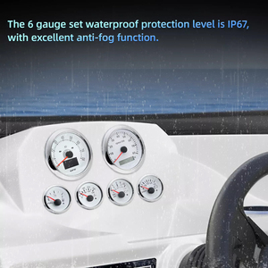 6 Đo thiết lập với cảm biến 85 Mét Trắng GPS Speedometer <span class=keywords><strong>80mph</strong></span> & tachometer 8000 vòng/phút Điện áp Volt nhiệt độ nước dầu Áp suất nhiên liệu cấp - Product Image 4