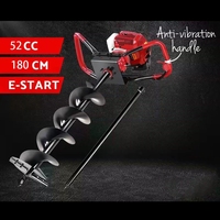 Tarière hélicoïdale professionnelle industrielle 52 cm³ à moteur essence pour semis et travaux du sol