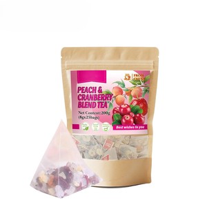 Thé aux fruits frais personnalisé pêche et canneberge, saveur douce et acidulée, sachets <span class=keywords><strong>de</strong></span> thé aux fruits naturels sans sucre pour infusion chaude ou froide - Product Image 6