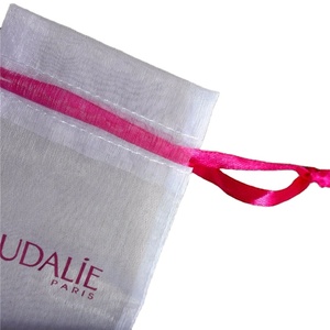 Pochette cadeau à cordon de serrage haute densité, emballage en maille, sac en organza - Product Image 5