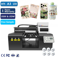 Impresora UV Portátil 3040 A3 para Etiquetas en Frío, Acrílico, Cobre, Lona, Pelotas de Golf y Artículos Promocionales para Pequeñas Empresas