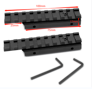 Phụ kiện kim loại chất lượng cao, giá rẻ, tùy chỉnh, ray chiến thuật ngoài trời 100mm, 9 khe - Product Image 1