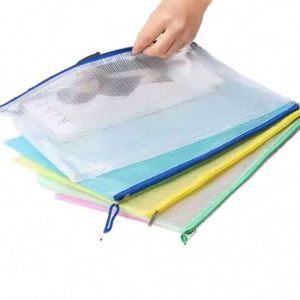 Pochettes en maille format A4 pour jeux de société et puzzles, pochettes à fermeture éclair imperméables pour documents - Product Image 2