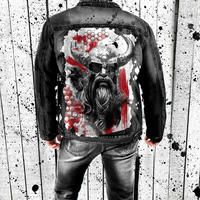 Hip Hop Harajuku Bomber Nouveaux Hommes Denim Vestes Streetwear Crâne Graffiti Bleu Denim Jean Veste Manteau Punk Rock Vintage Veste