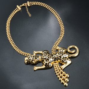 Parure de bijoux ethniques léopard en zircon plaqué or 14 carats de luxe pour femme - Idéale pour mariages, anniversaires et soirées - Product Image 4