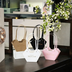 Kotak Hadiah Lipat Premium dari Karton dengan Motif Bunga, Warna Putih, Dilengkapi Lapisan UV, Bentuk Khusus untuk Toko Bunga - Product Image 6