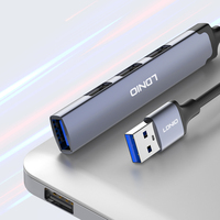 LDNIO-Estación de acoplamiento tipo C, adaptador USB 4 en 1, USB a USB3.0 * 1 + USB2.0 * 3, Mac Book, Pc, Hub Usb
