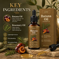 Huile de Batana pour la croissance et l'épaississement des cheveux, sérum nourrissant pour le cuir chevelu avec huile de romarin, formule 2-en-1, 30 ml pour hommes et femmes