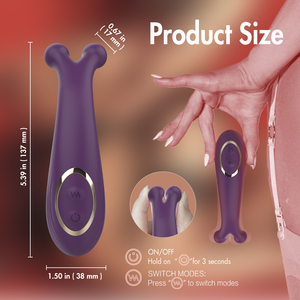 Ocean Angel เครื่องกระตุ้นด้วยแรงกระแทกแบบคู่สำหรับผู้ใหญ่, อุปกรณ์ช่วยตัวเองแบบชาร์จไฟได้สำหรับผู้ใหญ่ - Product Image 6