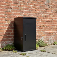 Poubelle commerciale en acier robuste, boîte aux lettres multifonctionnelle, boîte de dépôt de colis, conteneur de déchets extérieur verrouillable POST