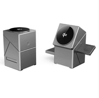 Support de chargeur sans fil magnétique 3-en-1 à charge rapide 15W pour téléphones, écouteurs, montres connectées, PC, en aluminium avec bouton tactile intégré, pour la maison