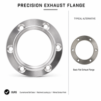Raccord de bride de tuyau d'échappement, en alliage d'aluminium / fonte / acier au carbone, pièces de rechange pour système d'échappement automobile
