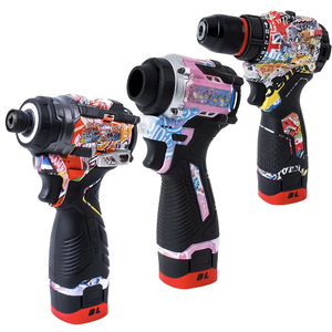 Cordless Drill Set 1/4 In Lithium Battery Rechargeable DIY <b>Crafts</b> <b>Tool</b> Kit - Product Image 2