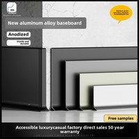 Fan Da grosir 6cm Titanium dinding Baseboard 4cm aluminium Alloy Skirting Line Stainless Steel sudut garis aksesoris lantai