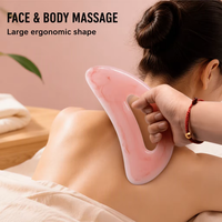 Grande Planche Gua Sha en Résine Acrylique, Grattoir Facial, Masseur Corporel, Logo Personnalisé, Fournitures de Beauté SPA pour Lifting du Visage et Soins Anti-Poches