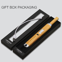 Briquet électrique à arc USB rechargeable coupe-vent en métal classique avec logo personnalisé gratuit pour cigarettes, barbecue et usage en cuisine, à gaz butane