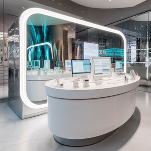 Vẻ đẹp cửa hàng mỹ phẩm kệ giá chăm sóc da bán lẻ hiển thị giá - Product Image 5