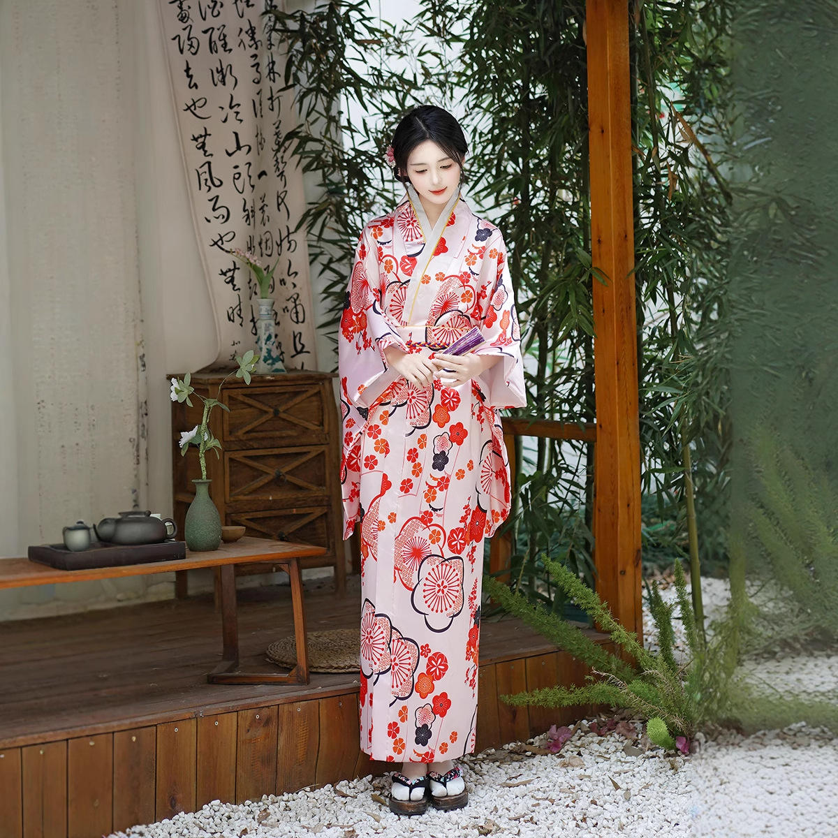 H0060-5 fond de teint-fleurs de cerisier rose