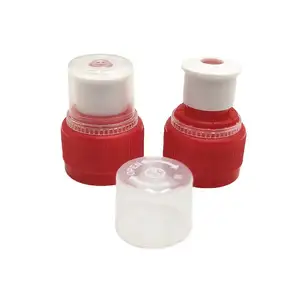 28mm plastic push pull top cap for water bottle