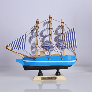 Decoraciones para Pastel de Veleros Mystic Arts, Velas Rayadas en Azul y Blanco, Adornos para Repostería de Estilo Mediterráneo Hechos a Mano - Product Image 4