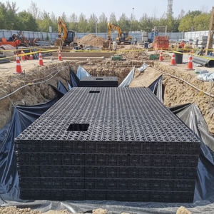 Réservoir d'infiltration des eaux usées des zones de stationnement et des voies de circulation urbaines, géotextile composite de 200 à 500 mm de hauteur et trappe d'inspection - Product Image 2