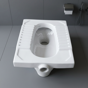 WC en céramique Chaozhou, système de chasse d'eau compact pour salle de bain, cuvette à la turque avec couvercle et réservoir - Product Image 6