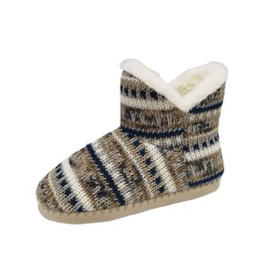 Woman Women Women's <strong>Ladies</strong> Winter Nordic Fair Isle Knitted Knit Fluffy Faux Fur Lined Indoor Home <strong>Booties</strong> Boots <strong>Slippers</strong> - Product Image 5