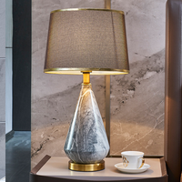 Lámpara de Escritorio Decorativa de Diseño Moderno y Exquisito, con Patrón de Cerámica de Lujo Italiano, Alimentada por Corriente Alterna de 220V, para Mesita de Noche de Hotel