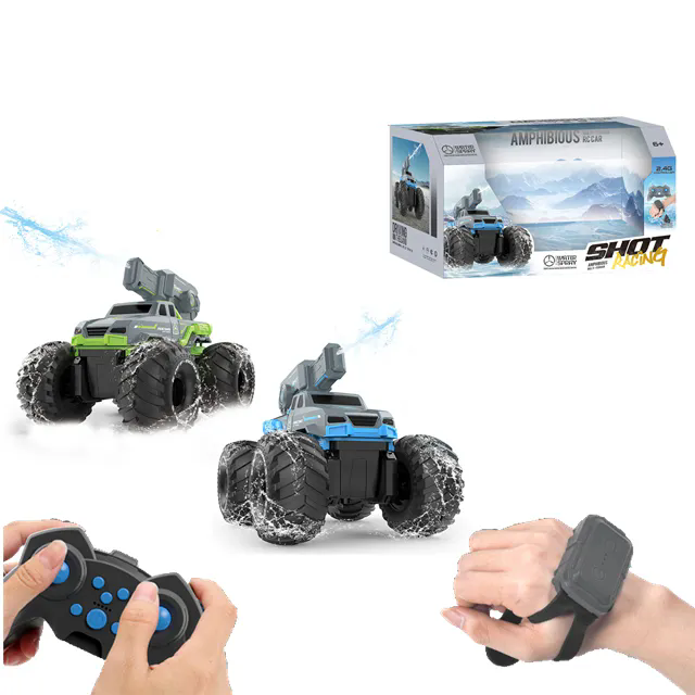 4WD Radio Control Vehicle Water Proof Remote Control Car Watch Toys Hand Gesture Control Rc Car Water Shooting Toy