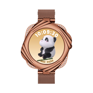 AW5 montre intelligente 1.09 pouces AMOLED affichage mode dames Bracelet acier bracelets tension artérielle BT appel fréquence cardiaque piste de course - Product Image 2