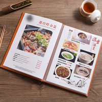 Protège-menu en cuir pour restaurant, format légal 8,5 x 14, avec insert transparent, gaufrage, pour café, salon de thé, bar, traiteur, menus personnalisés avec logo